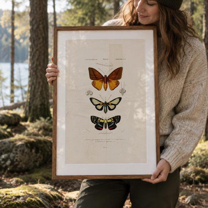 Affiche vintage papillons de nuit